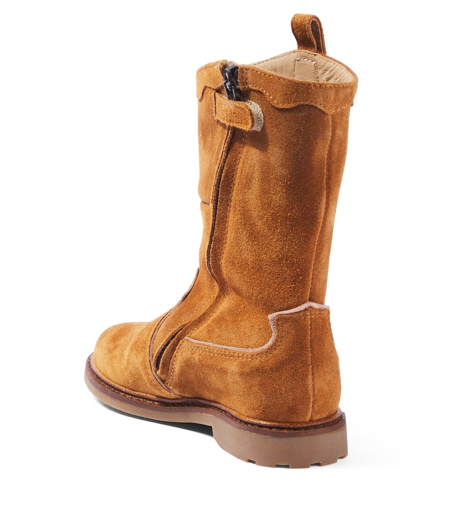 Pom D'api Sister West Suede Boots In Beige