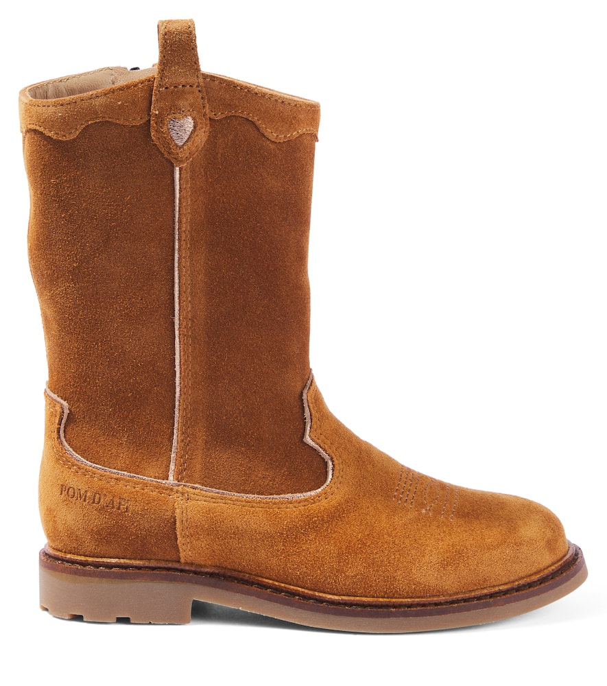 Pom D'api Sister West Suede Boots In Beige