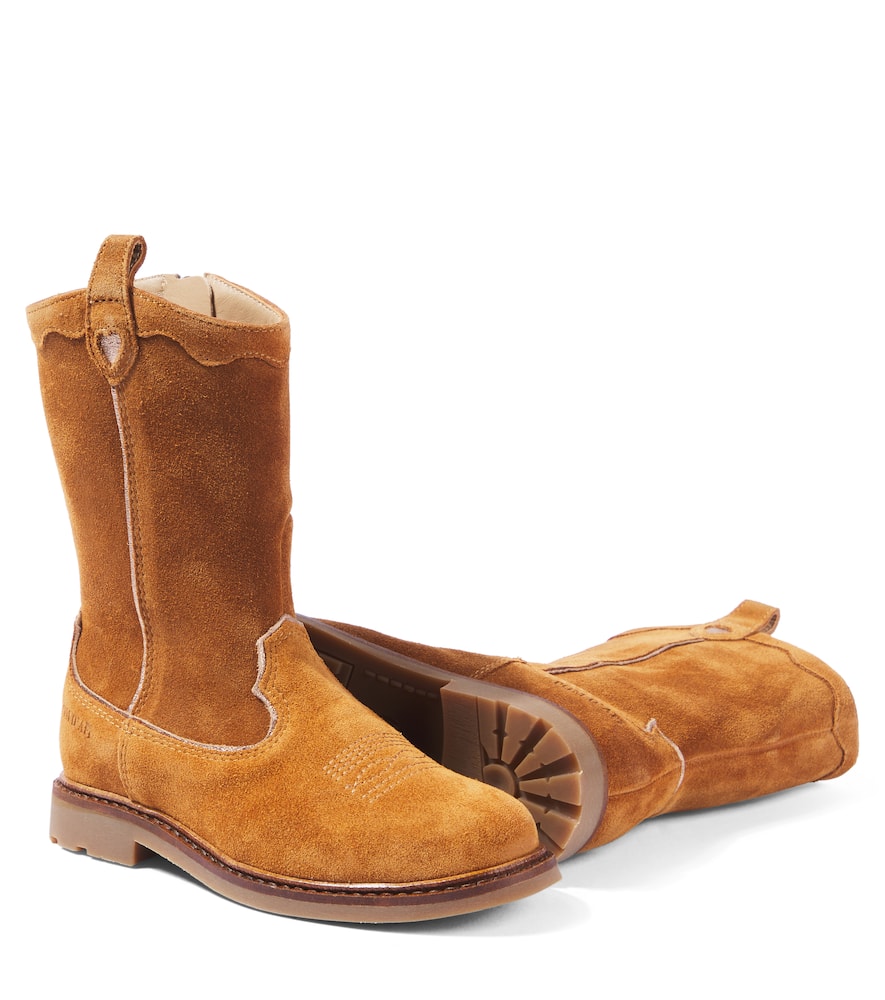 Pom D'api Sister West Suede Boots In Beige