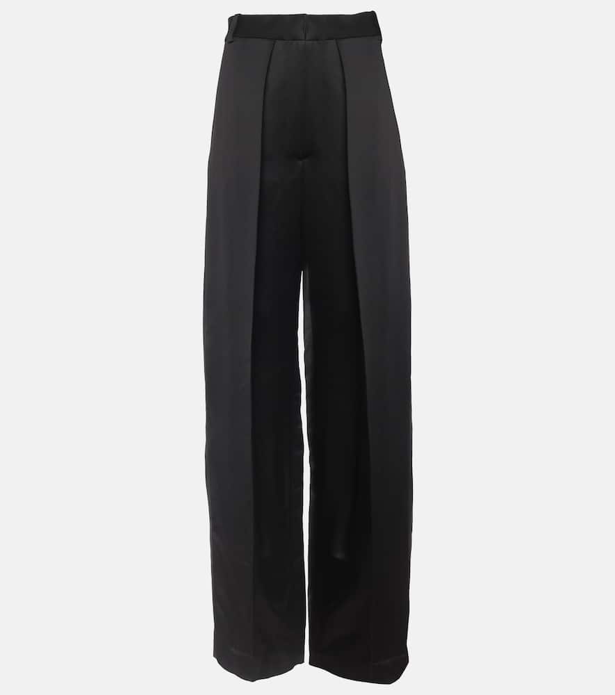 Marinta high-rise satin wide-leg pants