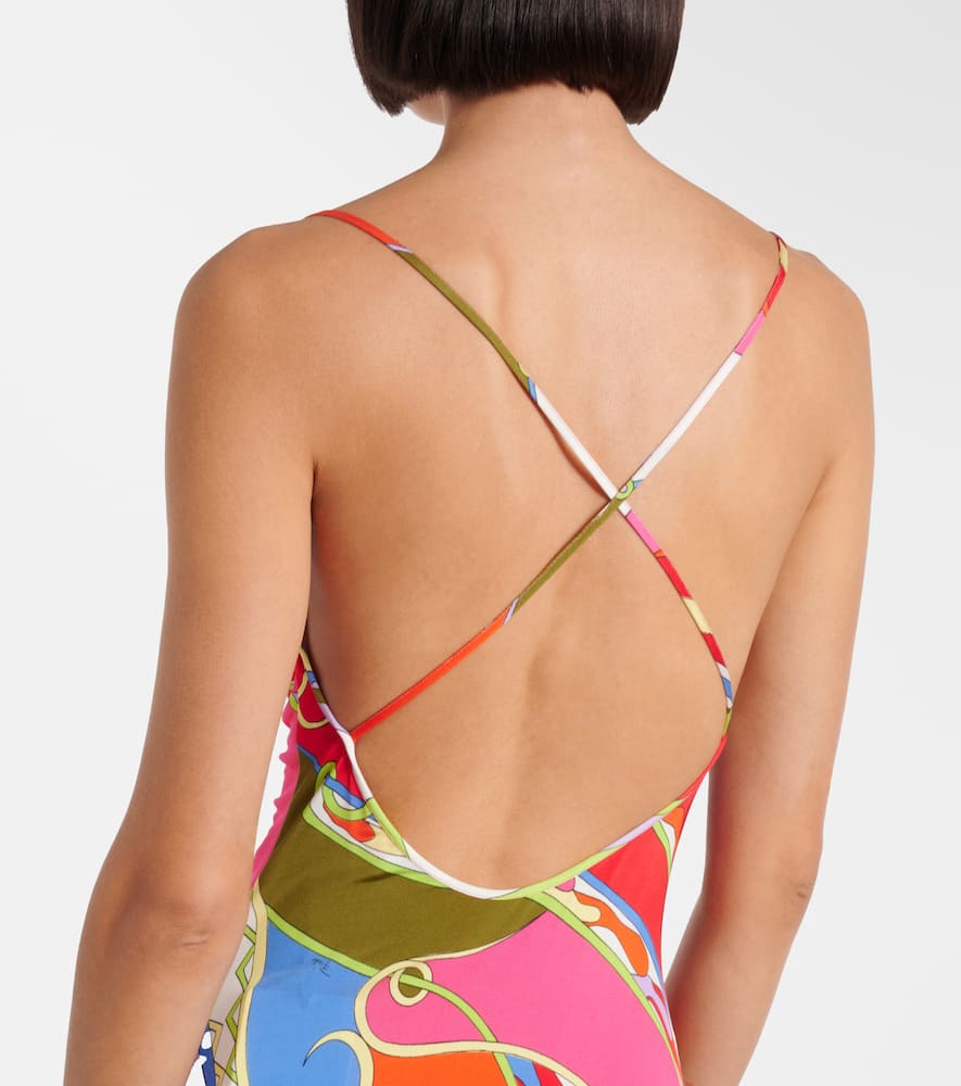 Pucci Jersey Satin Dress In Multicoloured