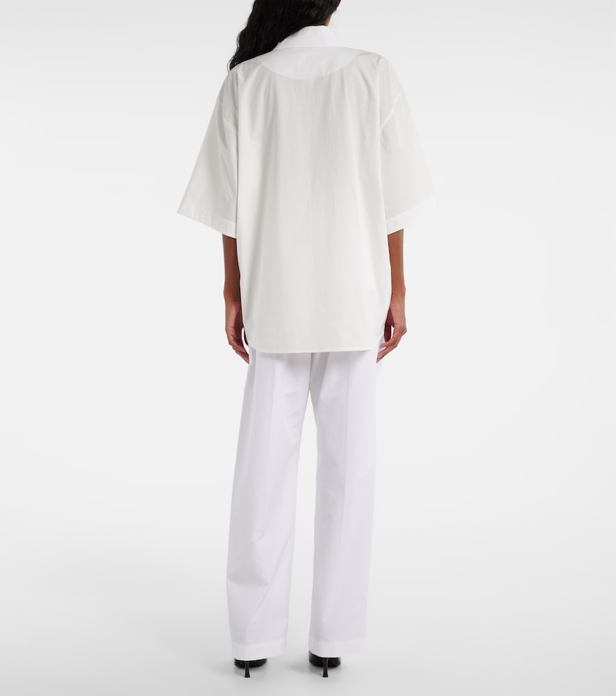 Khaite Owen Oversized Button Down Top In White