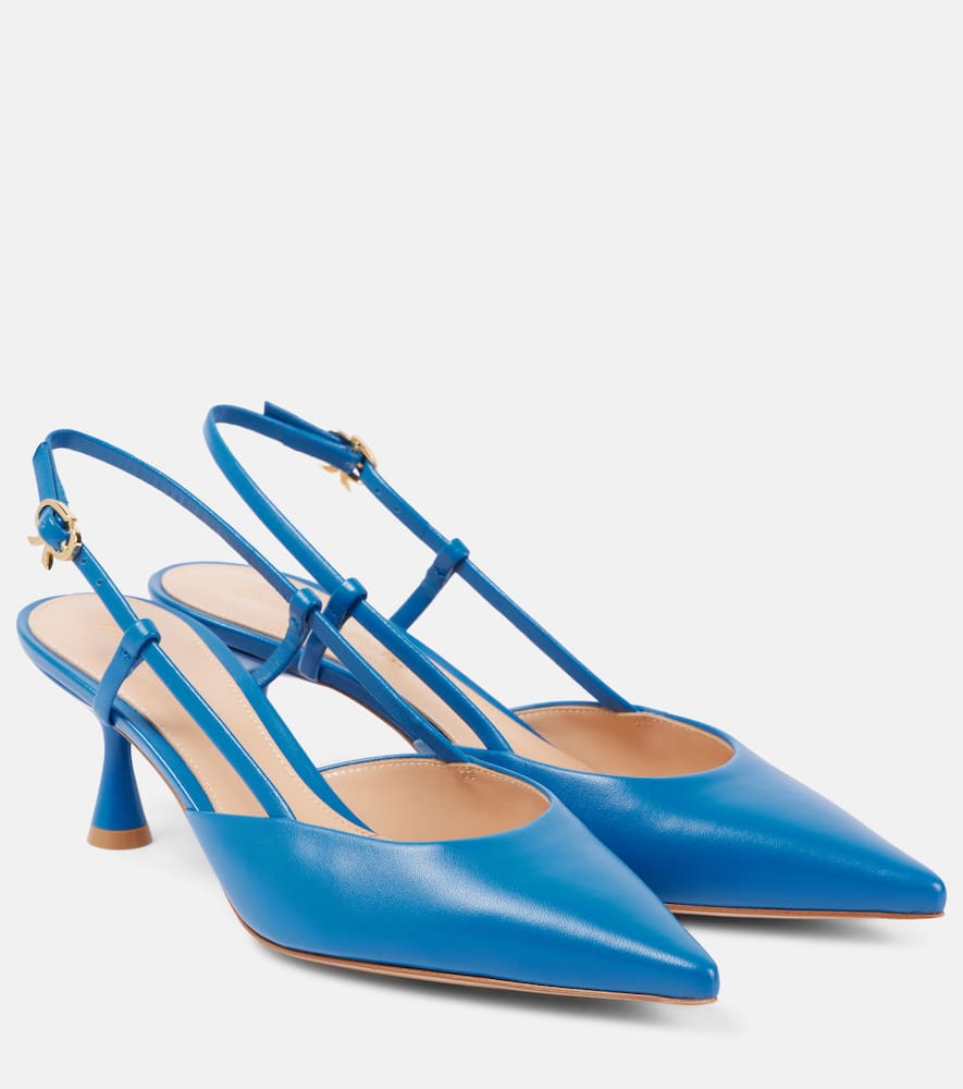 Gianvito Rossi Ascent 55 leather slingback pumps