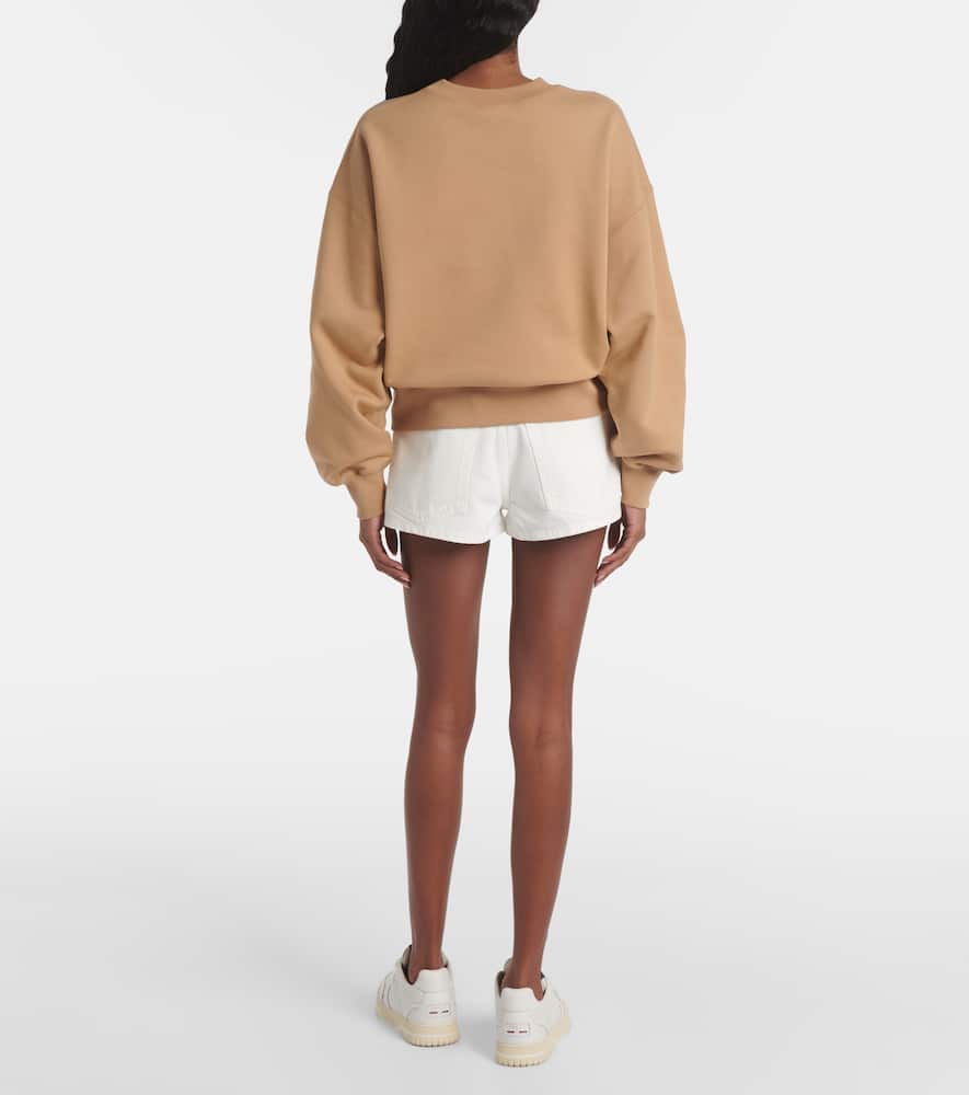Gucci Caramel-coloured Sweatshirt With Printed Logo In Beige