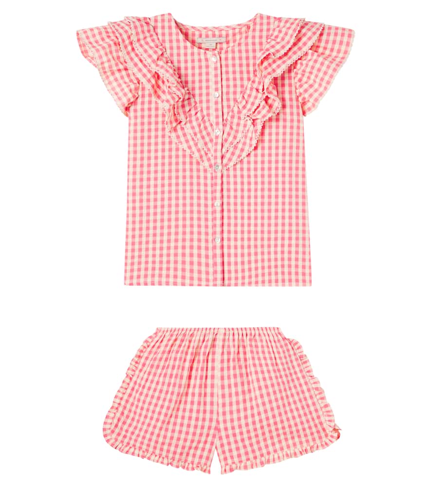 Konges Slojd Kim Cotton Shirt And Shorts Set In Multicoloured