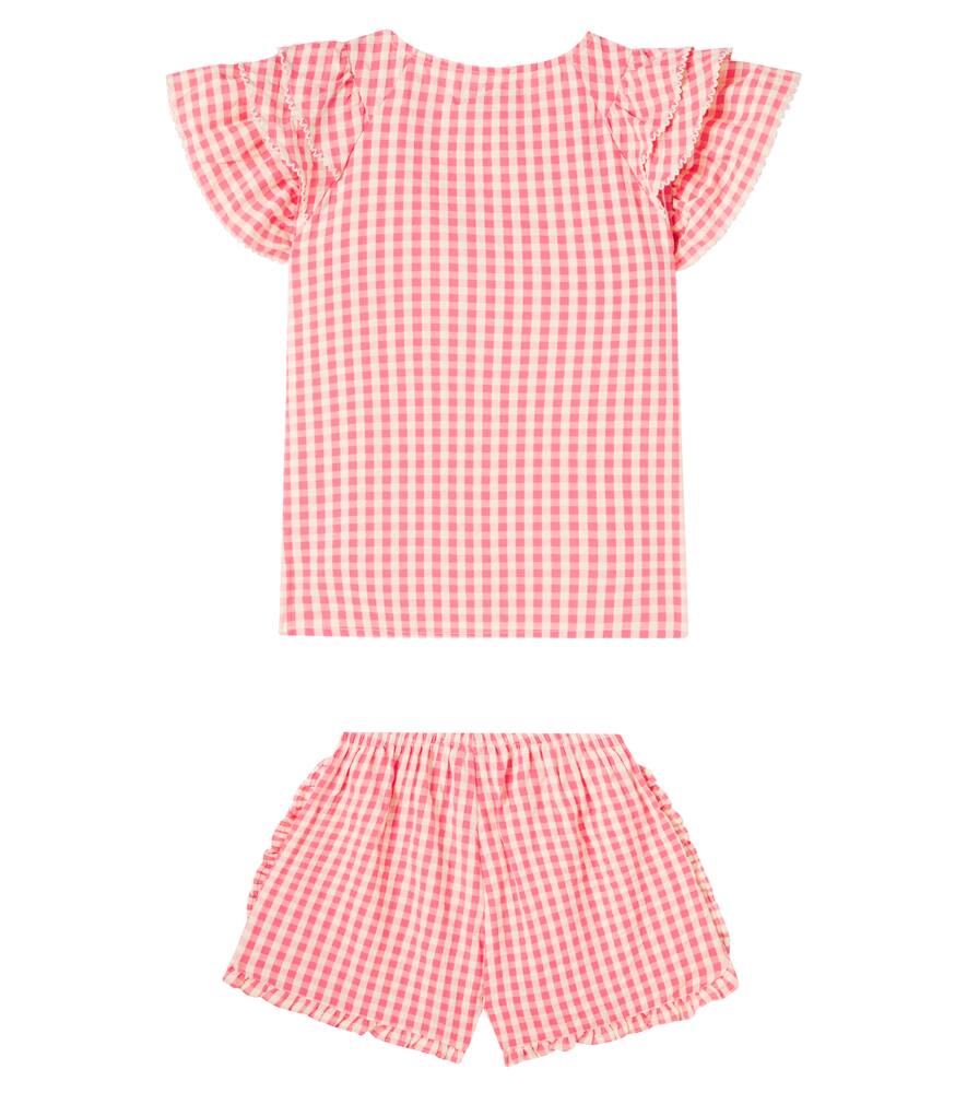 Konges Slojd Kim Cotton Shirt And Shorts Set In Multicoloured