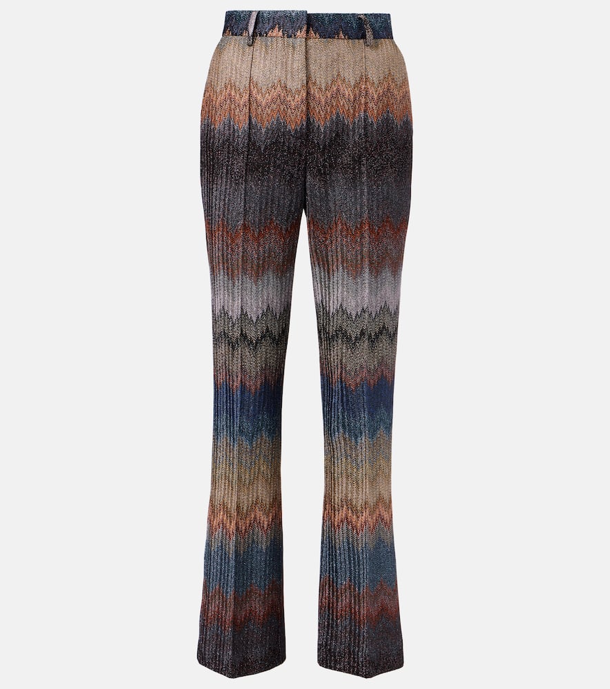 Missoni Zigzag Lamé Flared Pants In Multi