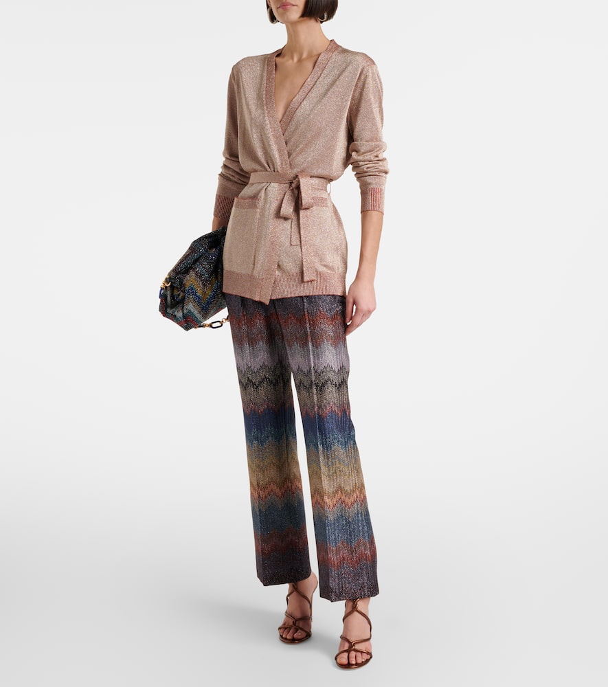 Missoni Zigzag Lamé Flared Pants In Multi