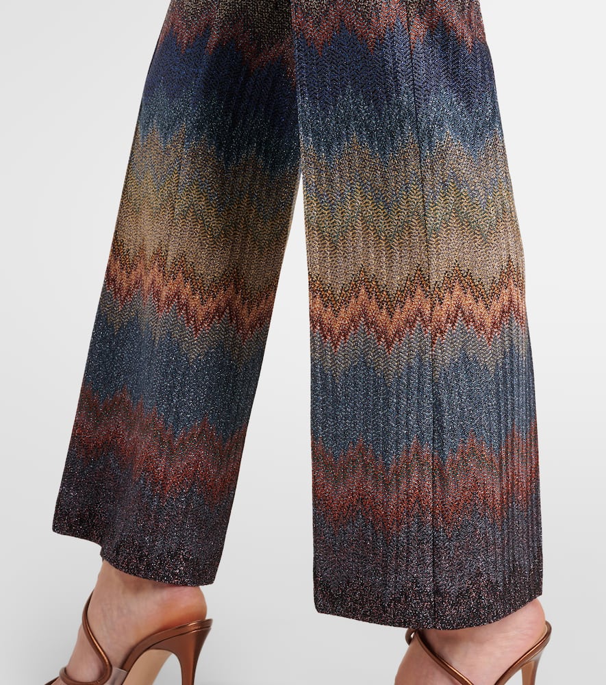 Missoni Zigzag Lamé Flared Pants In Multi