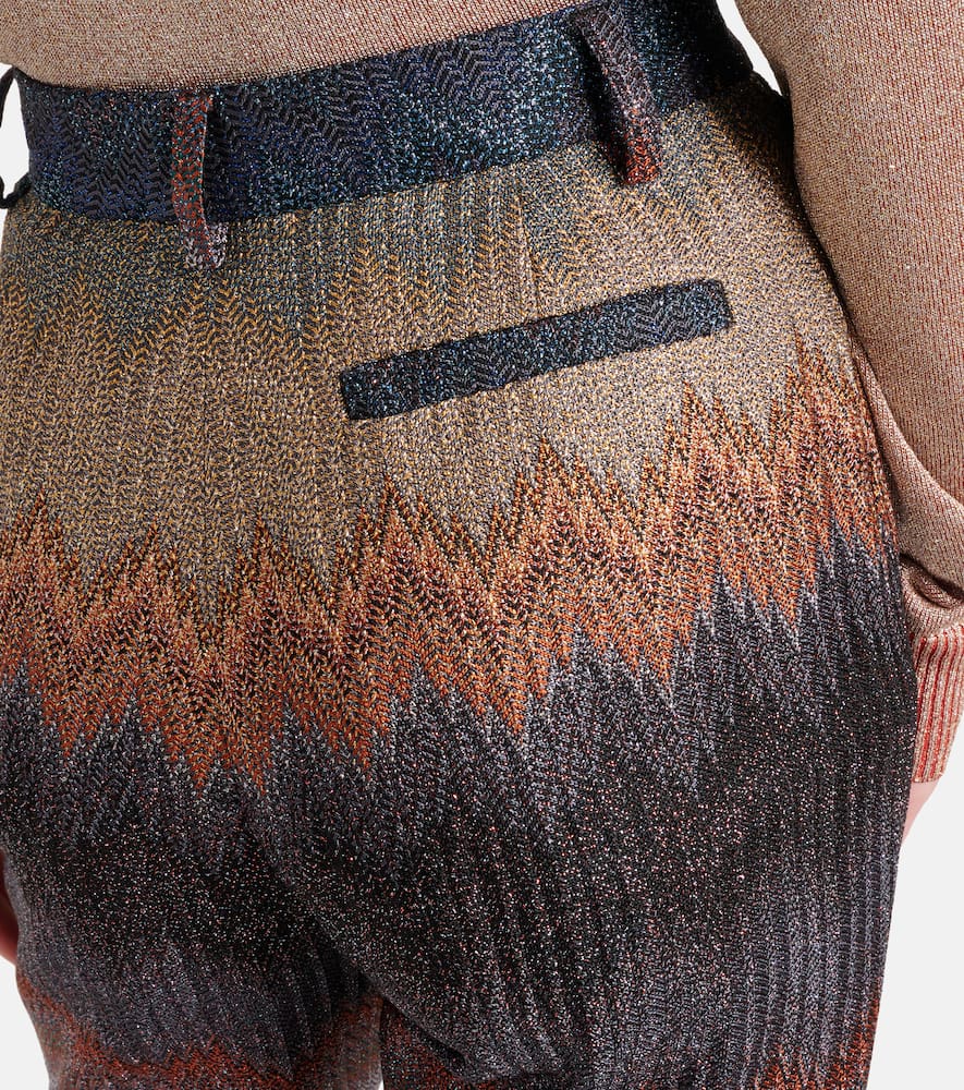 Missoni Zigzag Lamé Flared Pants In Multi