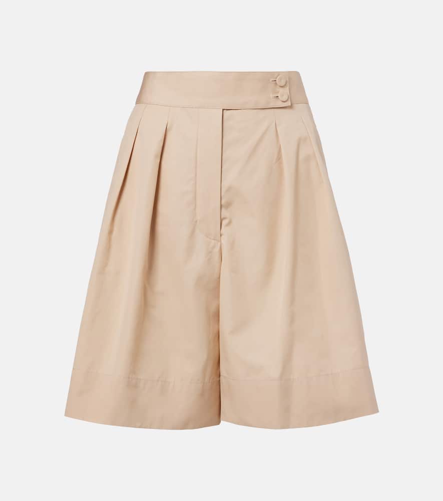 Dorin cotton satin Bermuda shorts