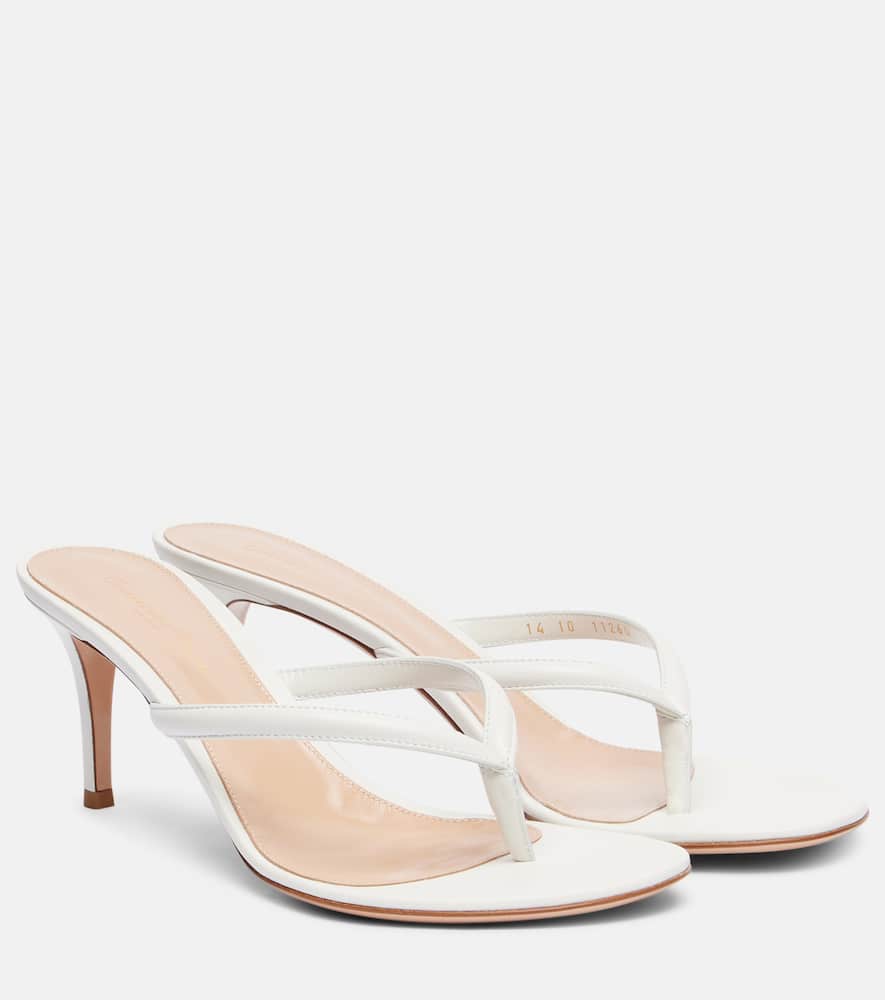 Gianvito Rossi Calypso 70 Leather Thong Sandals