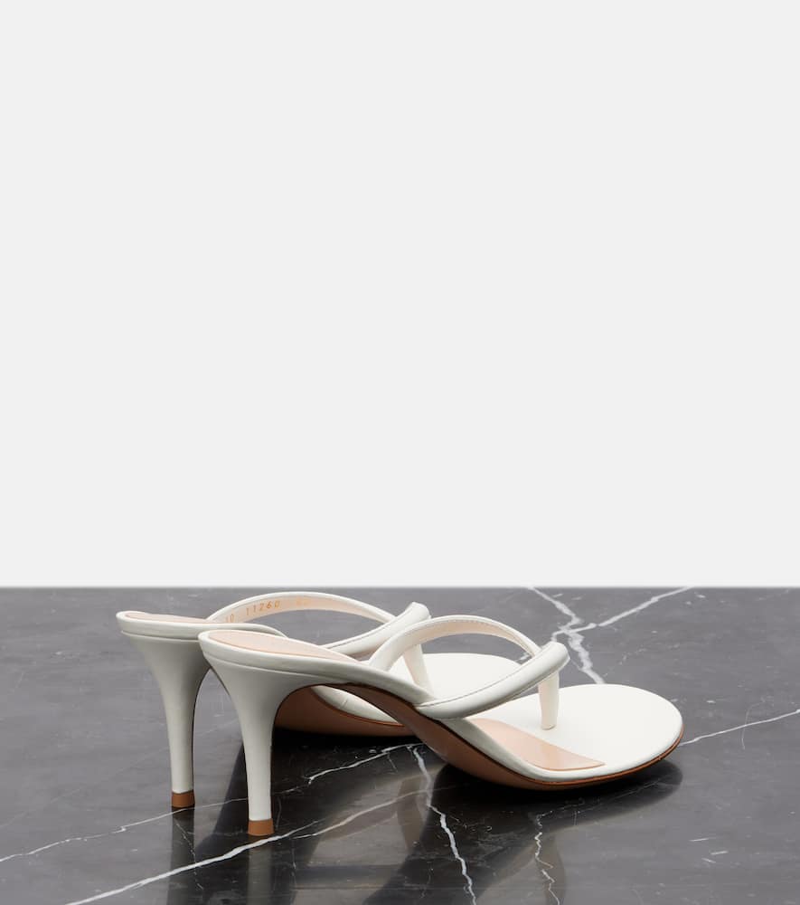 Gianvito Rossi Calypso 70 Leather Thong Sandals