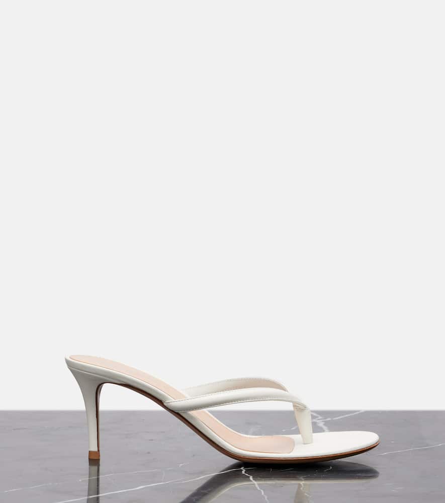 Gianvito Rossi Calypso 70 Leather Thong Sandals
