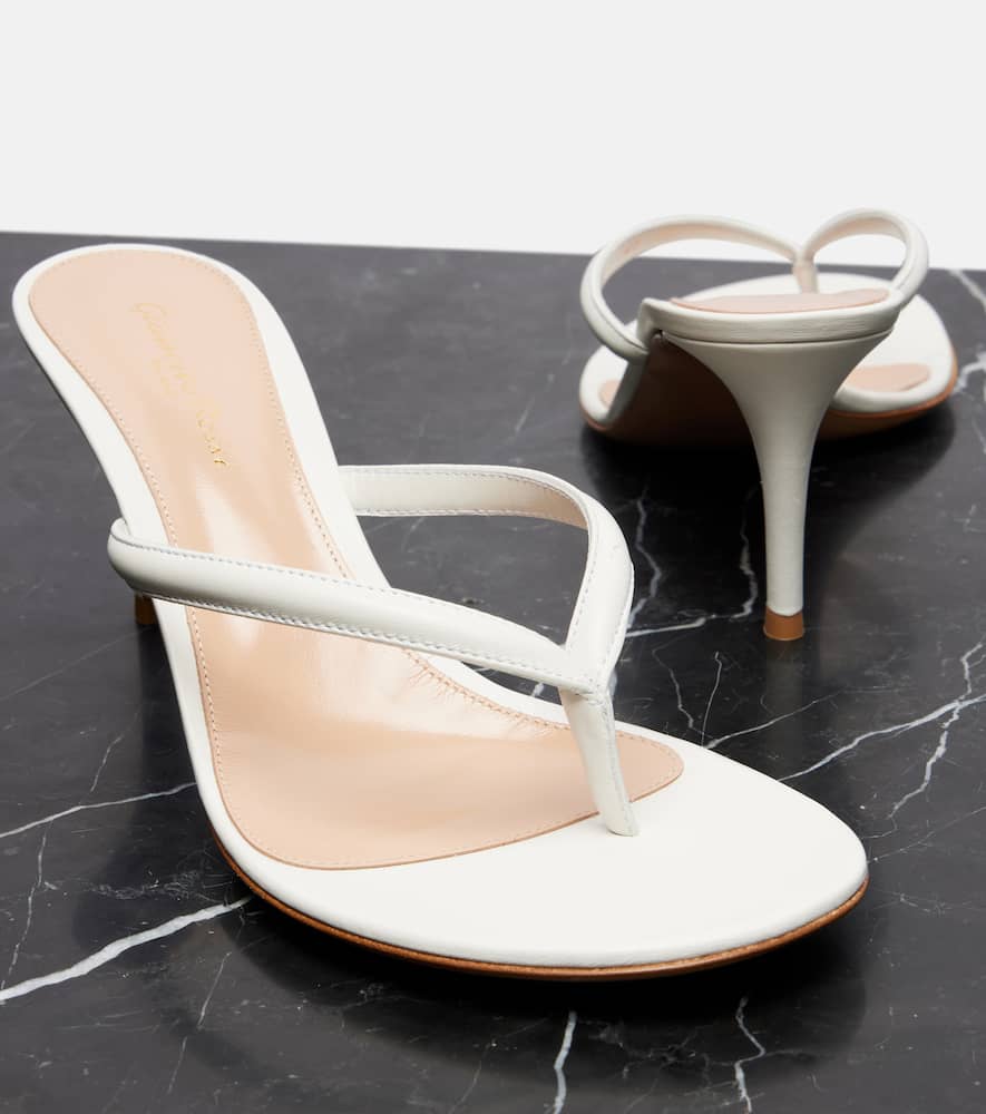 Gianvito Rossi Calypso 70 Leather Thong Sandals
