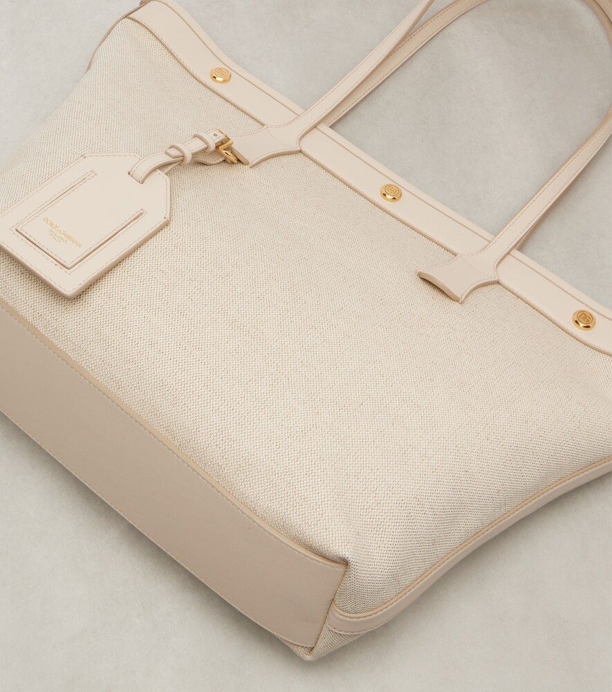  Dolce&gabbana Dolce&gabbana Tote Bag Aus Canvas Mit Leder 