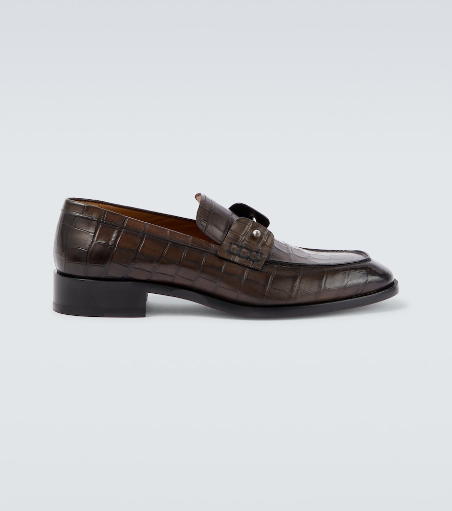 Christian Louboutin Chambelimoc croc-effect leather loafers