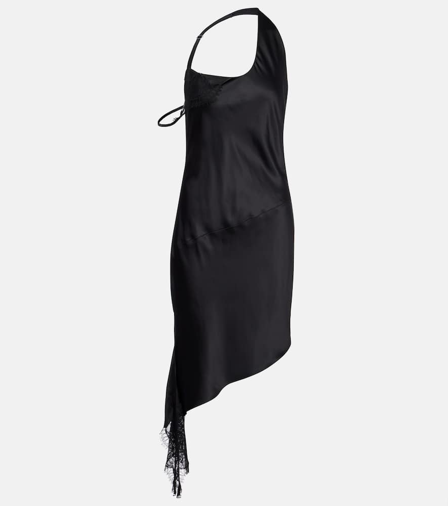 Courrèges Undressed lace-trimmed satin minidress