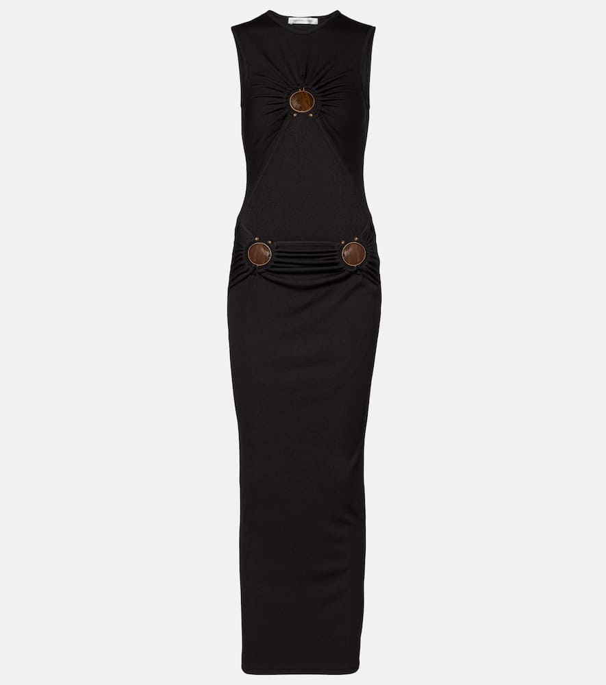 Christopher Esber Disconnect Embellished Maxi Dress In Black