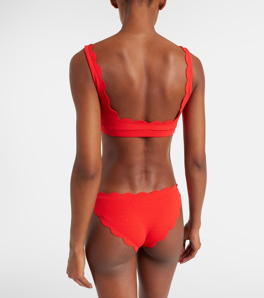 Marysia Antibes Scalloped Bikini Bottoms In Red