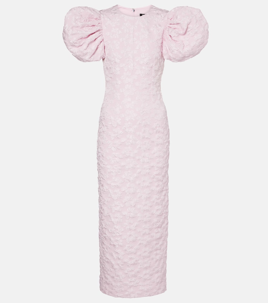 Rotate Birger Christensen Rotate Birgerchristensen Jacquard Midi Dress In Pink