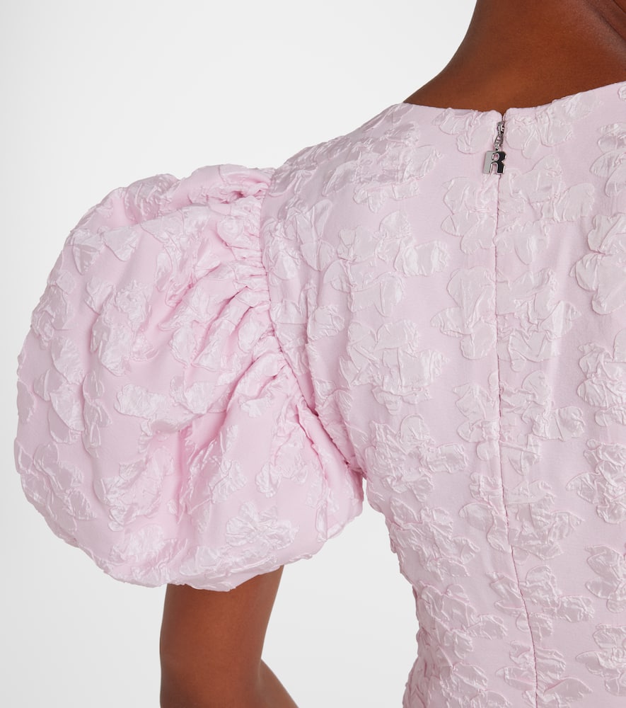 Rotate Birger Christensen Rotate Birgerchristensen Jacquard Midi Dress In Pink