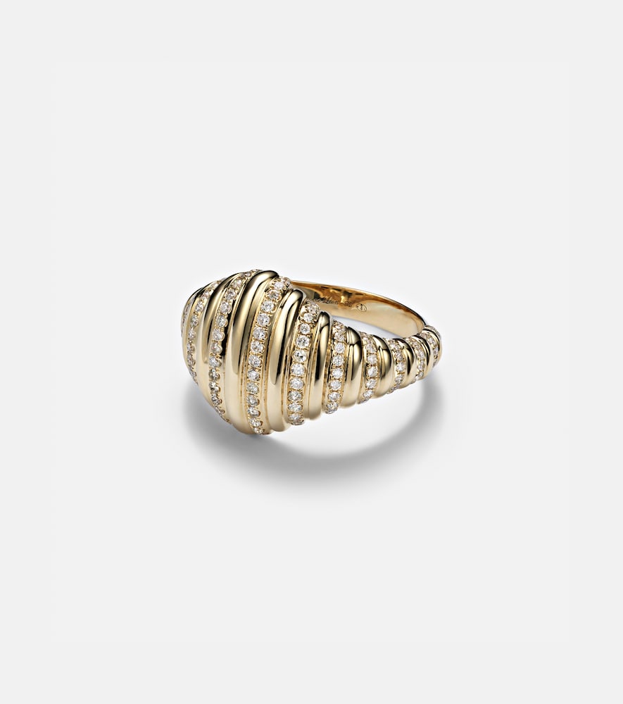 Yvonne Leon Yvonne Léon 9kt gold ring with diamonds
