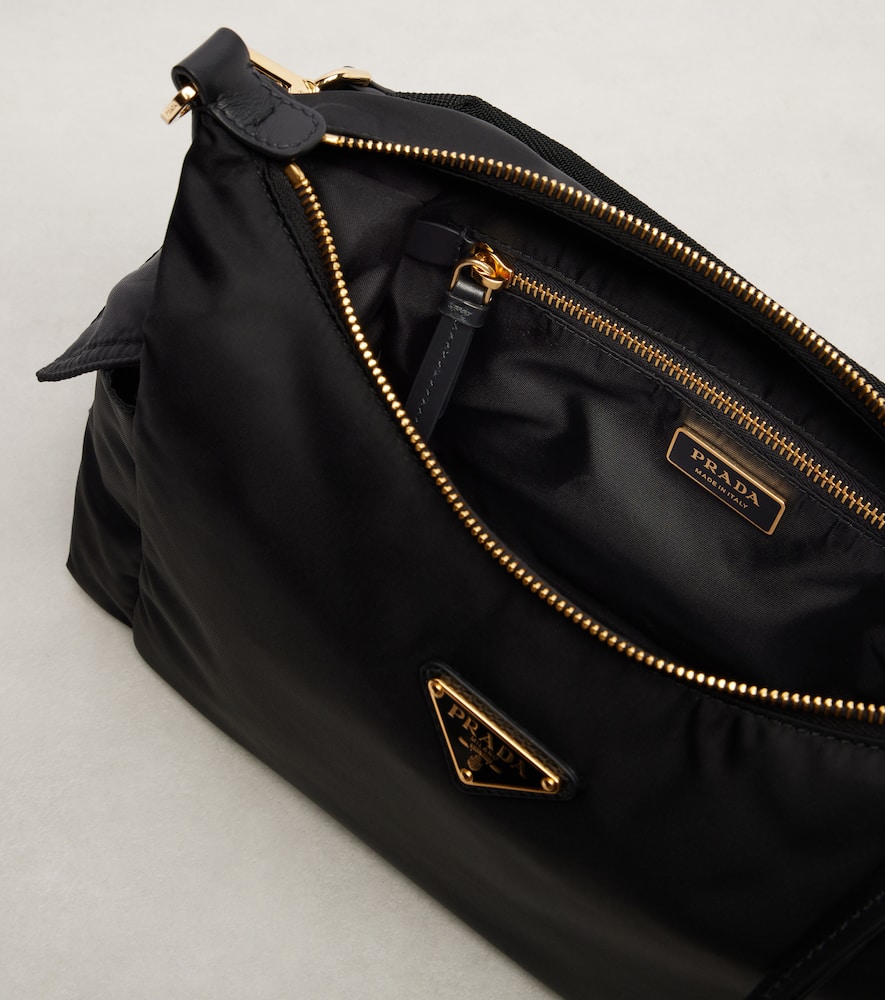 Prada Explore Re-nylon Large Shoulder Bag In Black