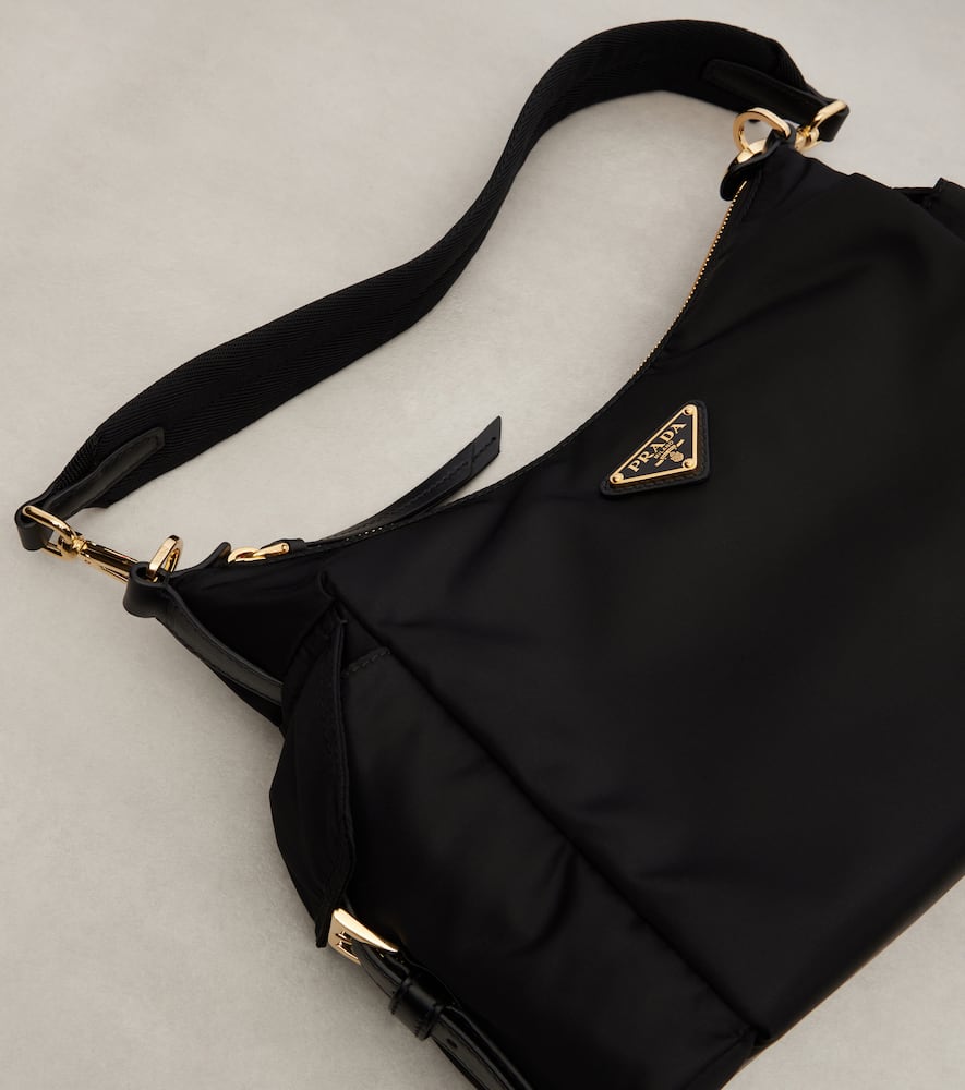 Prada Explore Re-nylon Large Shoulder Bag In Black