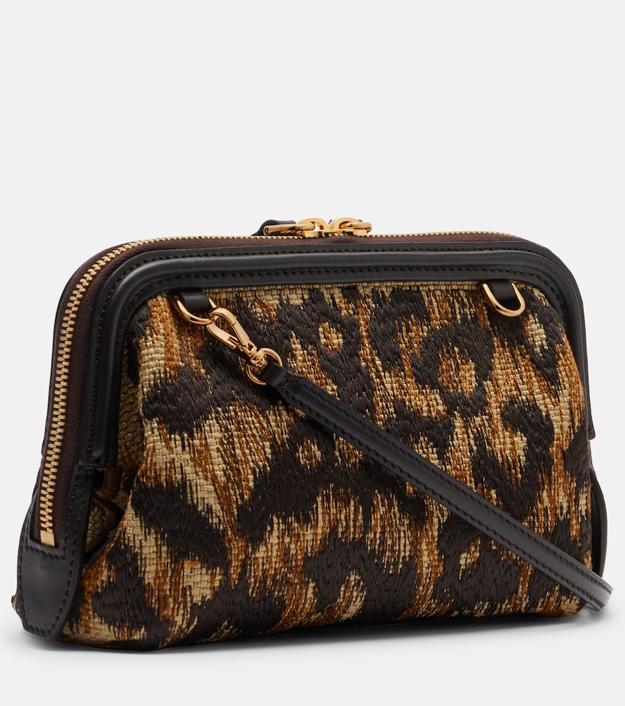  Etro Etro Schultertasche Doc Aus Raffiabast Mit Leder 
