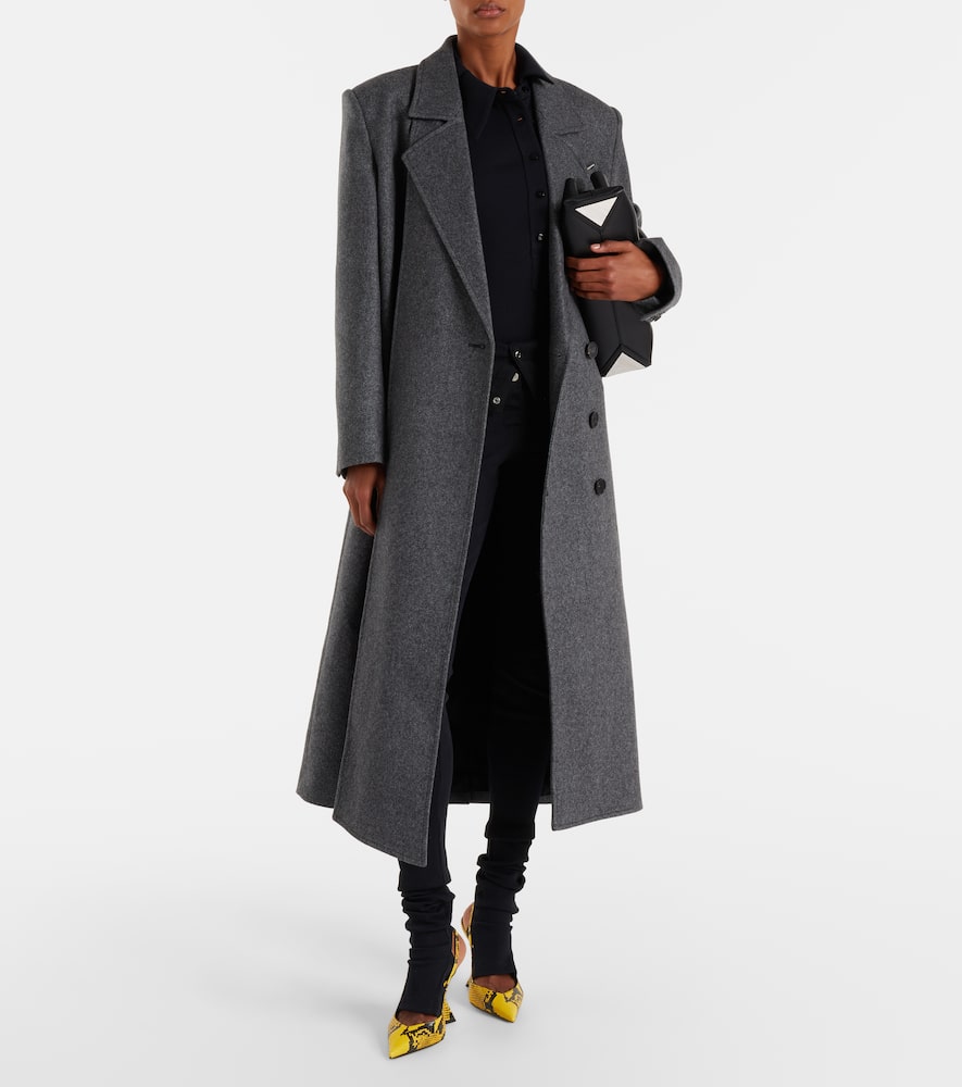 Attico Ribbed-knit Cotton Jersey Top In Black