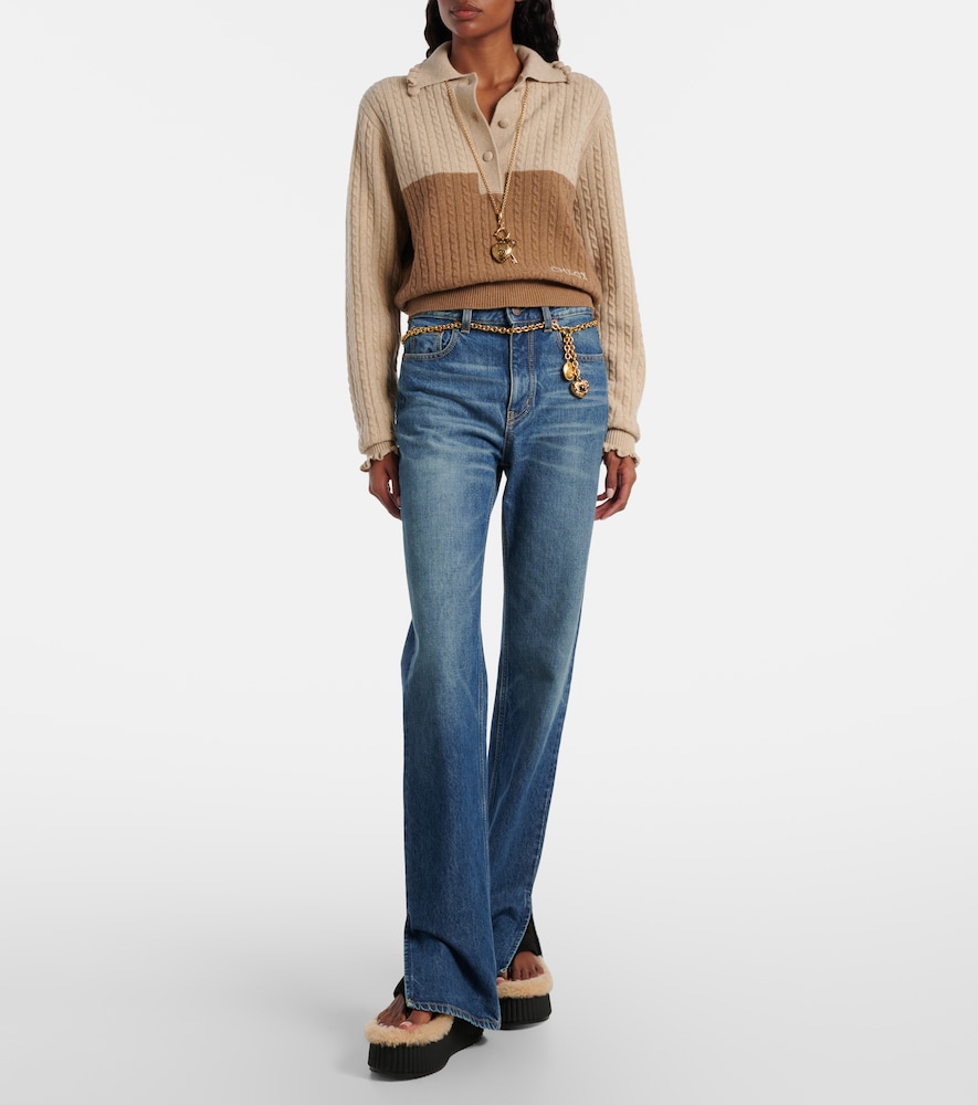 Chloé Nama 80 Suede Platform Thong Sandals