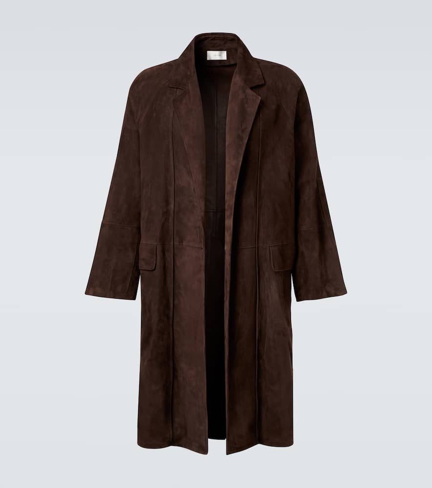 The Row Hanto Suede Coat In Brown