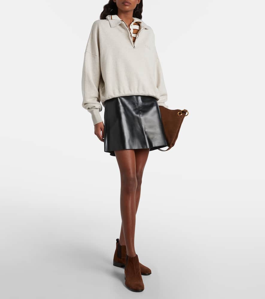 Prada Suede Chelsea Boots In Brown