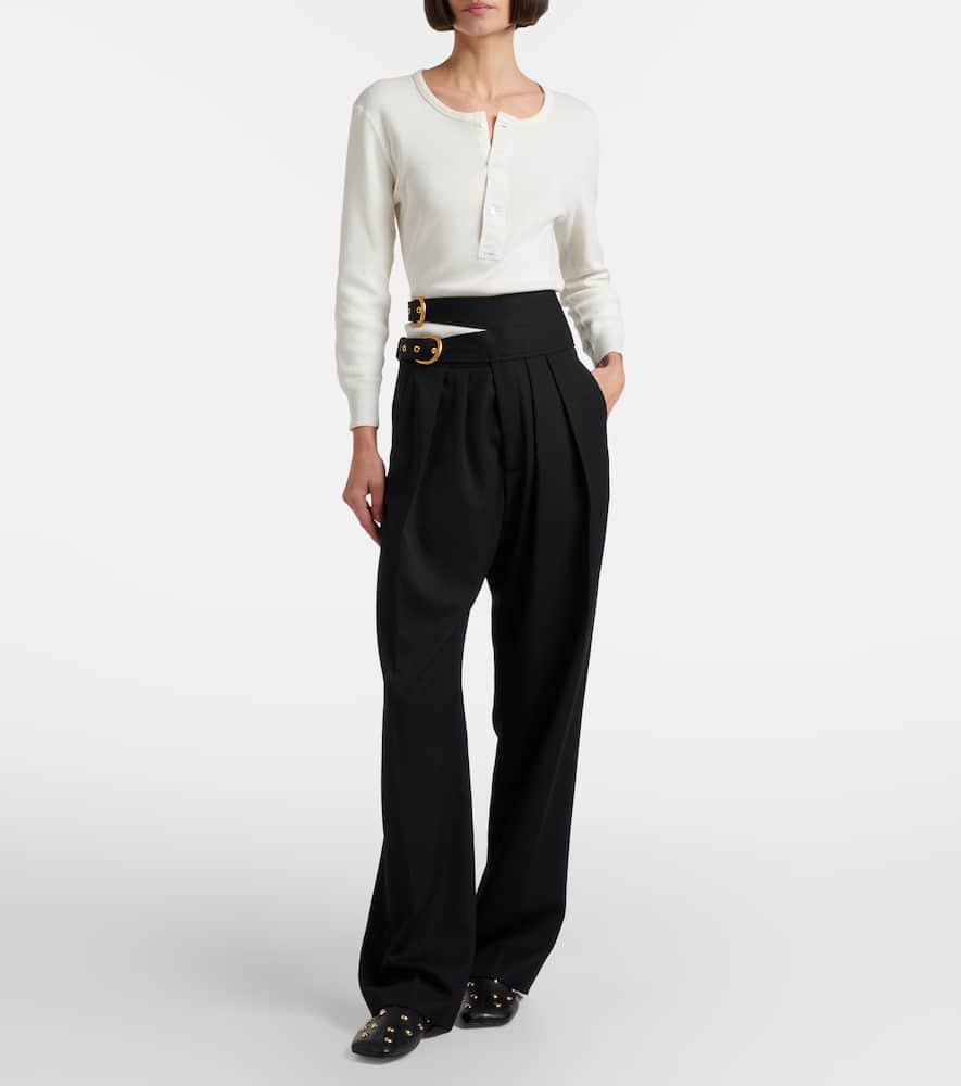 Chloé Rita Studded Leather Mules In Black