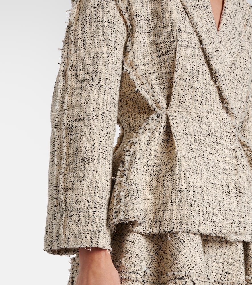  Erdem Erdem Cotton-blend Tweed Peplum Jacket 