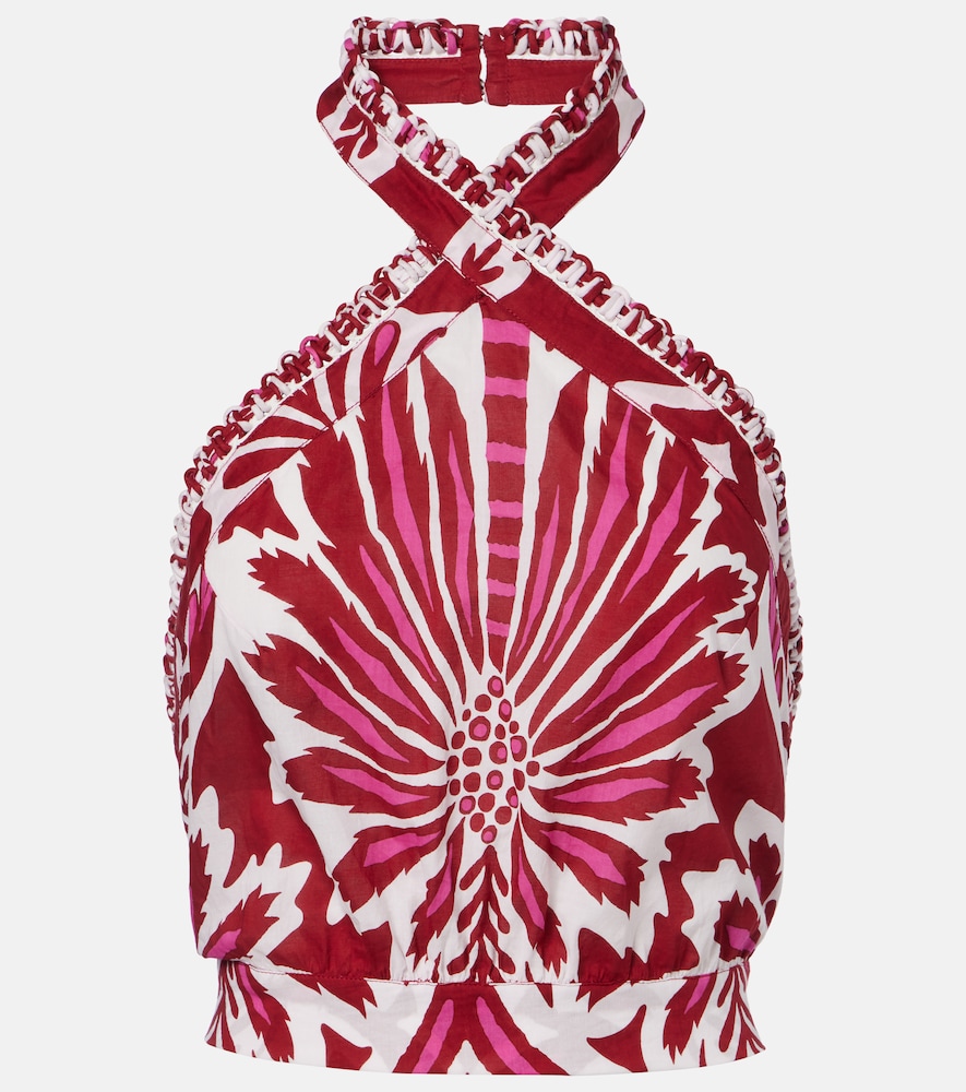 Poupette St Barth Suma floral halterneck cotton top
