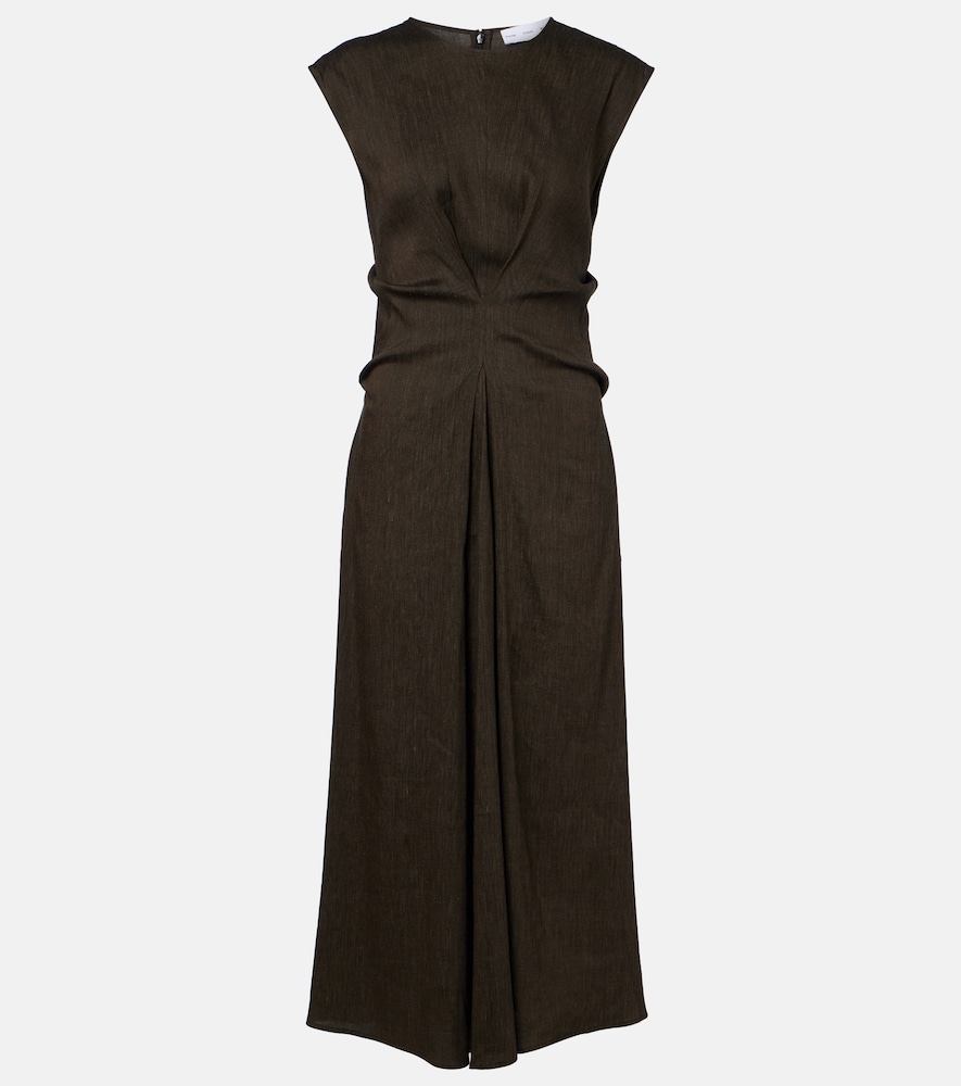 Proenza Schouler White Label Miranda linen-blend midi dress | Thumbnail 7 Proenza Schouler White Label Miranda linen-blend midi dress | Thumbnail 7
