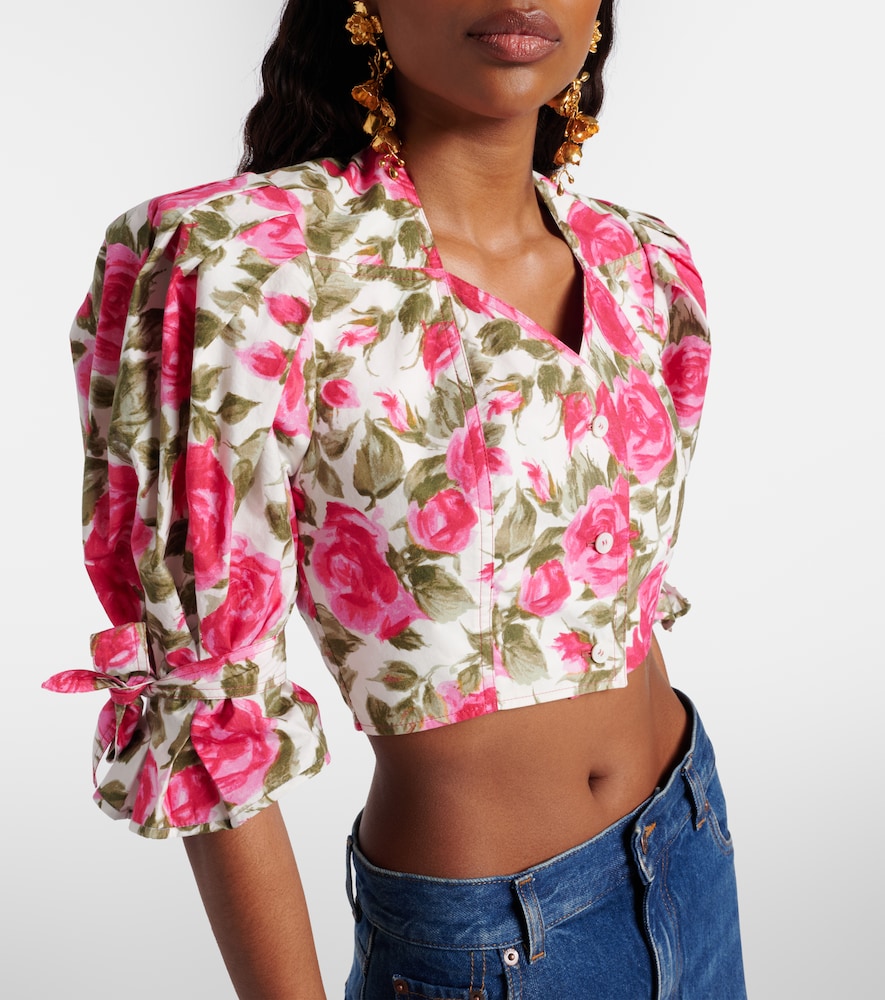  Chloe Chloé Blusa Cropped In Cotone 