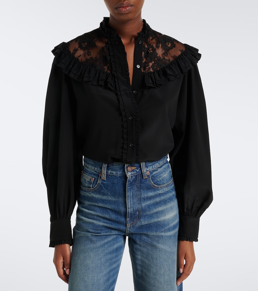 Chloé Lace-Trimmed Blouse