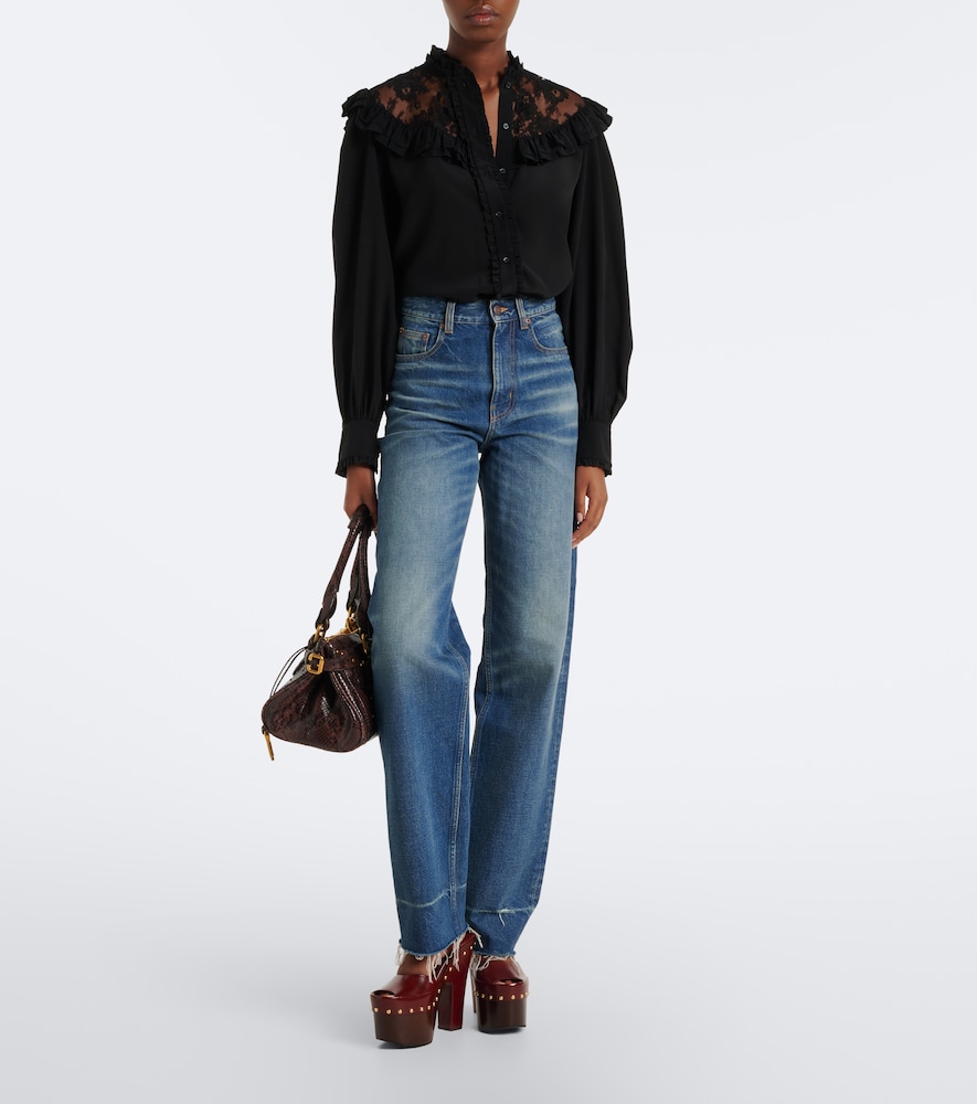 Chloé Lace-Trimmed Blouse