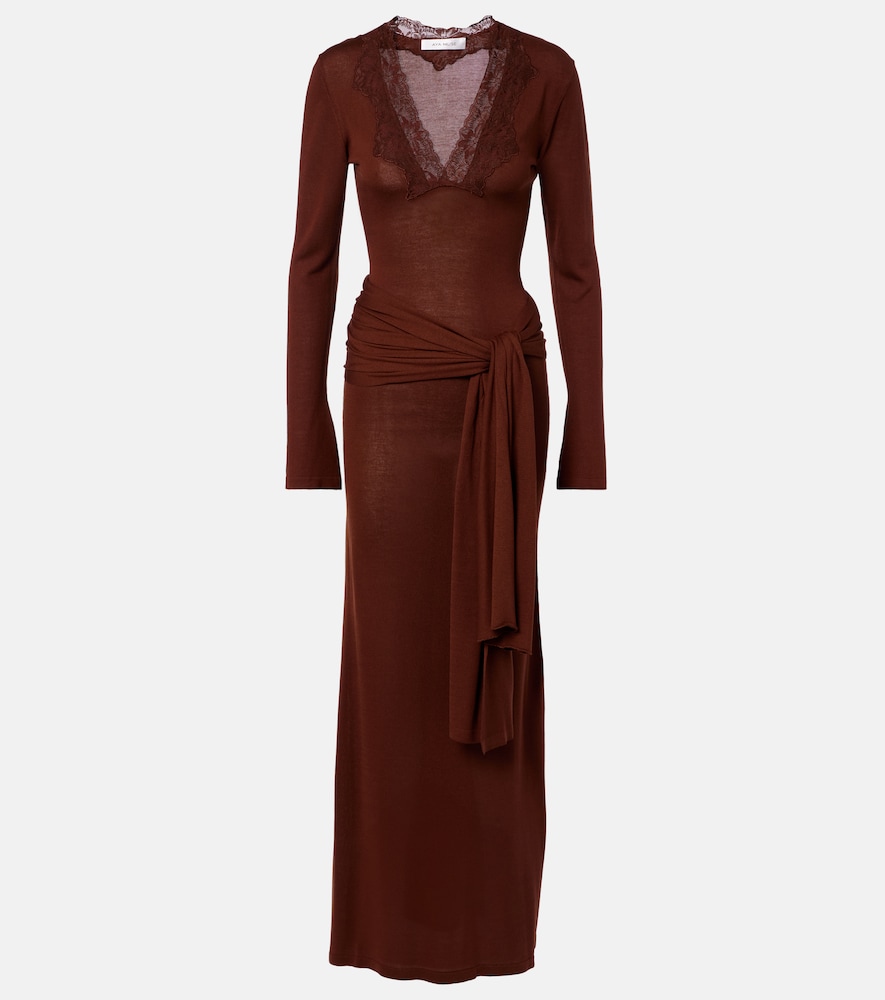 Aya Muse Lace-trimmed maxi dress