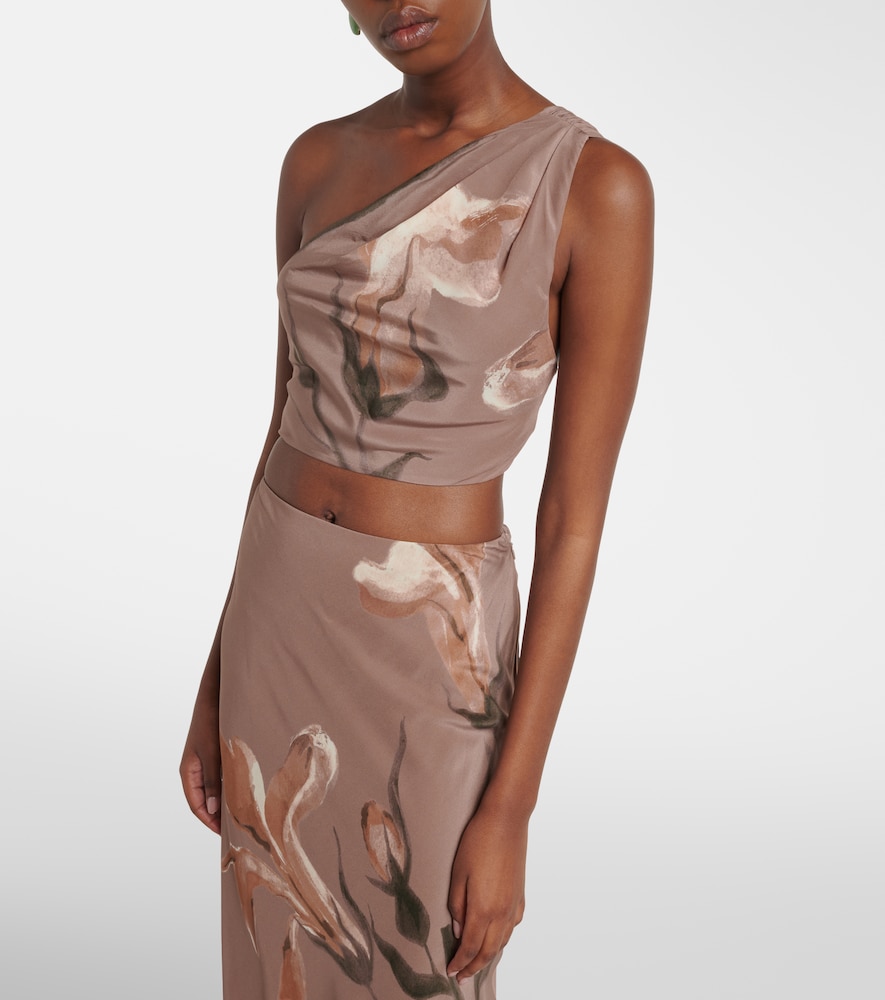 SIR Azaliea floral silk crop top