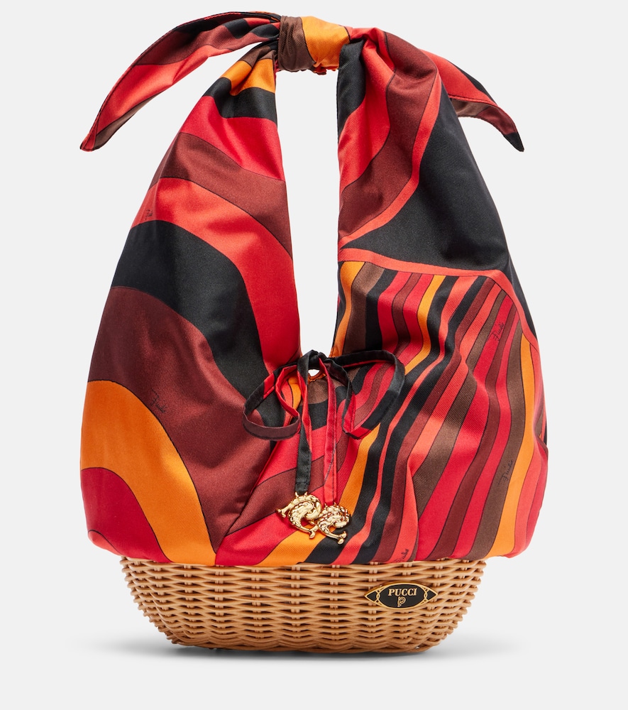 Pucci Picnic Iride Silk Top-handle Bag In Multi