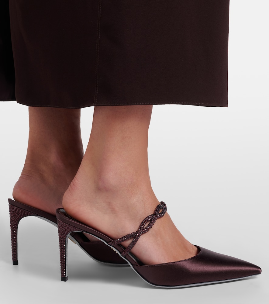 Crystal-Embellished Mules