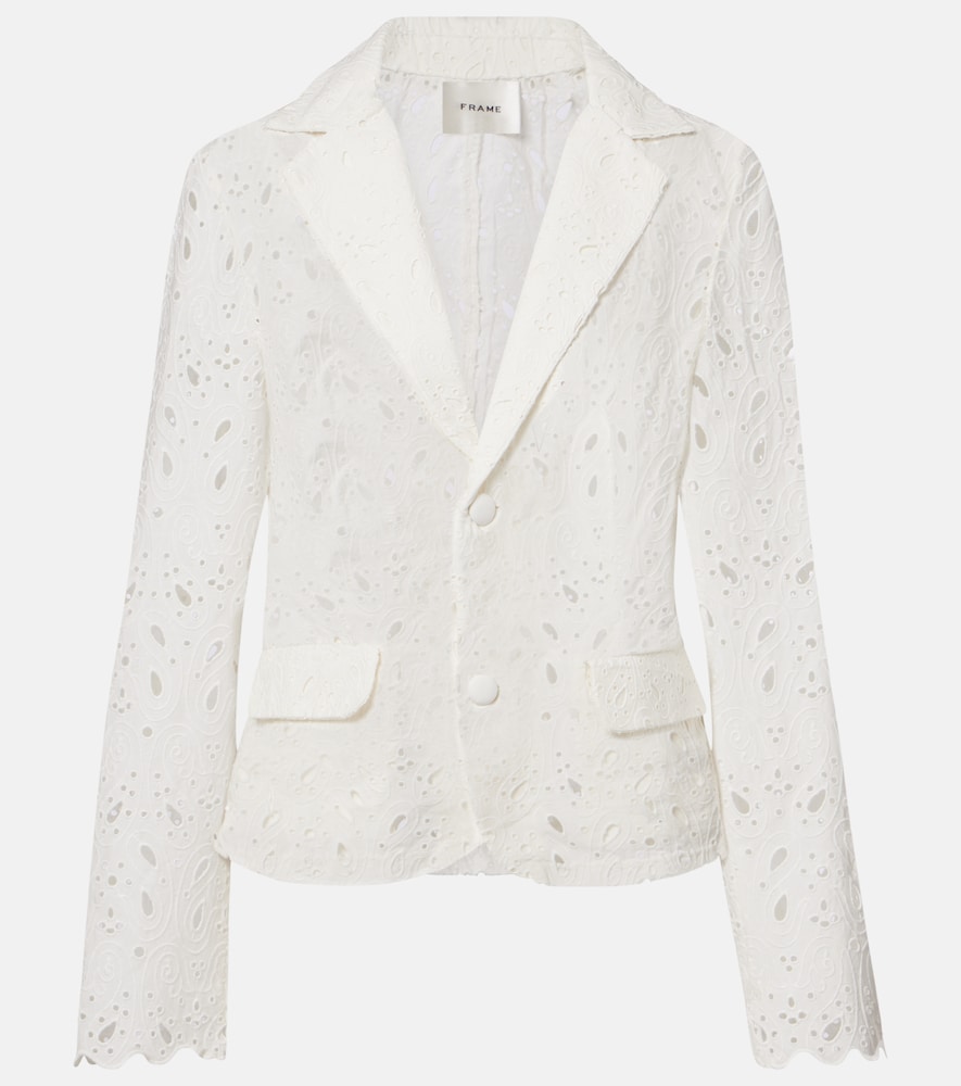 Blazer in cotone con ricamo