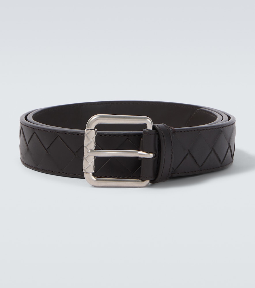 Bottega Veneta Men's Brown Intrecciato Leather Belt Inch Size 34 - Mytheresa