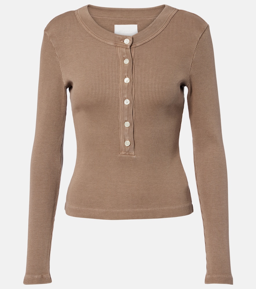 Citizens of Humanity Varra ribbed-knit Henley shirt