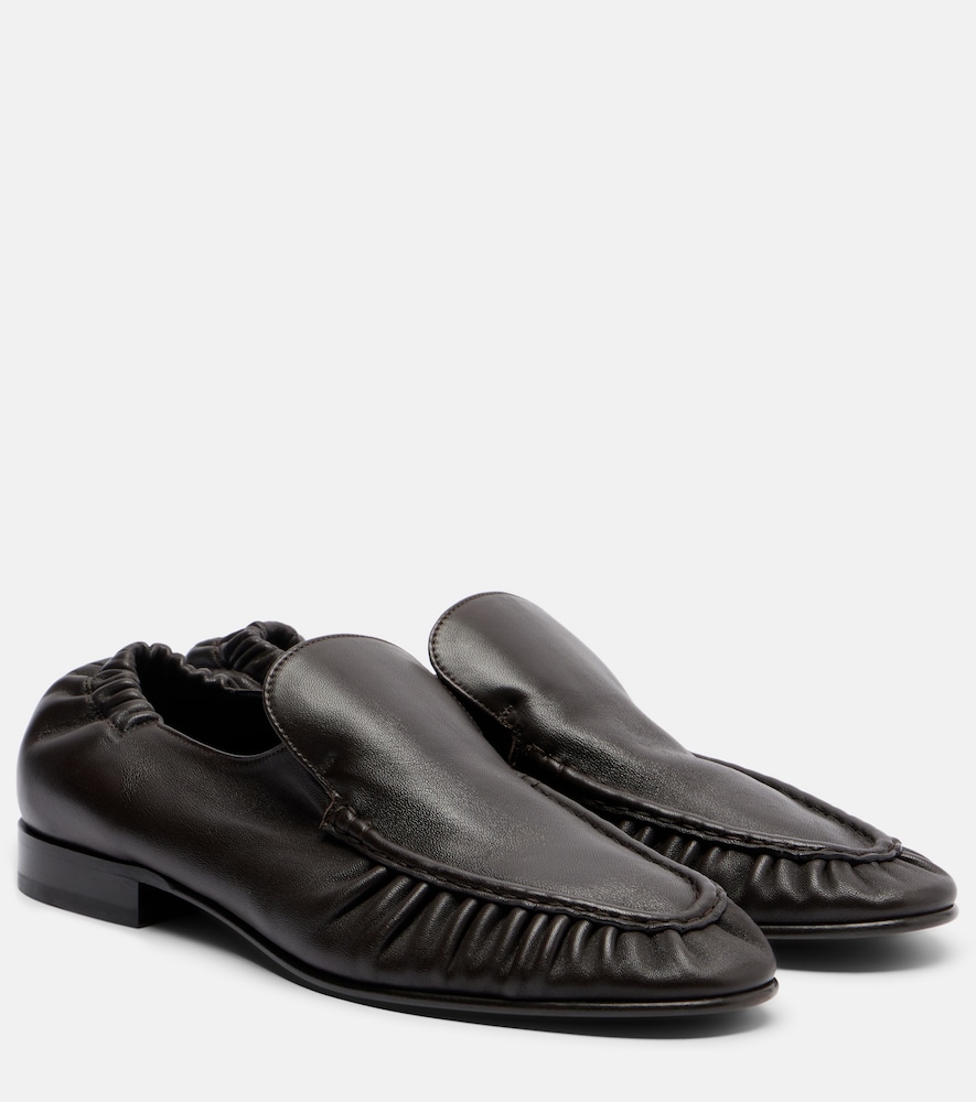 The Row The Row Soft ruched leather loafers　The Row ソフトシャーリングレザーローファー