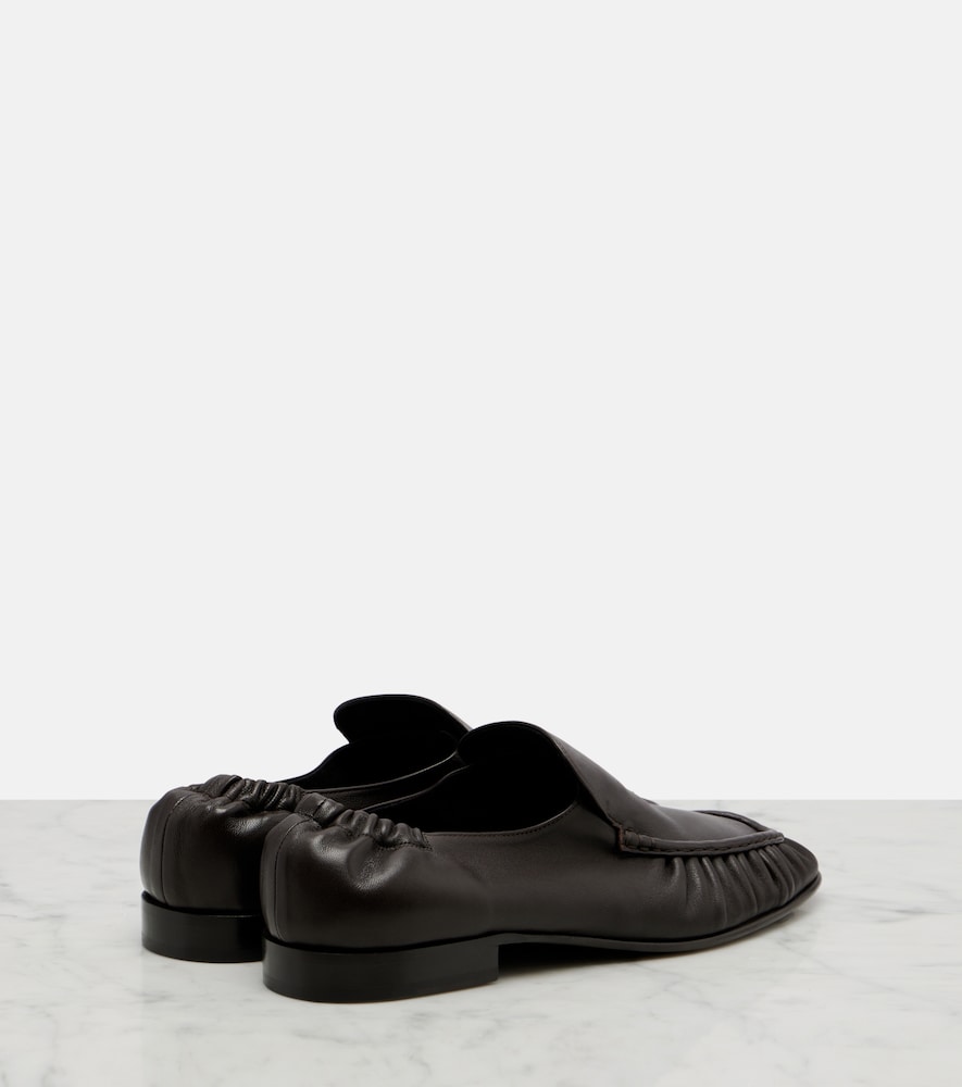  The Row The Row Soft Ruched Leather Loafers 